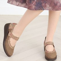 [디얼마미] 꽃배색 단화 / 미시 중년 여성 50대 엄마신발