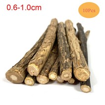 10 개몫 순수 천연 개박하 고양이 간식 스틱 청소 치아 장난감, 01 0.6-1.0cm 10pcs
