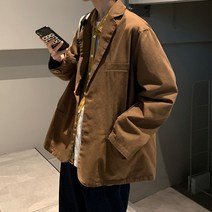 모노포스 오버핏 빈티지 브라운 블레이져 MK341