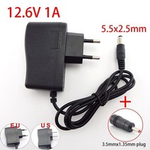 ac 100-240v dc 4.2v 8.4v 12.6v 16.8v 1a 1000ma 어댑터 전원 공급 장치 8.4 12.6 18650 리튬 배터리 용 16.8 v 볼트 충전기, 12.6v 1a 및 3.5mm, 나는 플러그