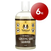 리암마켓 Natural Dog Company 내추럴 독 민감한 피부 강아지 고양이용 오트밀 샴푸 향료 무함유 355ml 1팩, 6팩