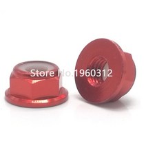 2-10pcs 플랜지 알루미늄 너트 M2 M3 M4 M5 M6 M8 나일론 16 진수 삽입 잠금 Locknuts RC 모델 부품 자동, [05] M5      10pcs, [01] 빨간
