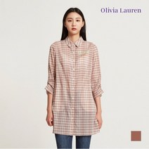 올리비아로렌 올리비아로렌 _레터링 프린트 체크 셔츠_VOCNLWF7191