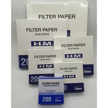 필터 페이퍼 정성여과지 NO.200 Filter Paper (55~185mm) / HM현대마이크로, 185mm 100ea/pk