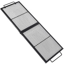REDCAMP 직사각형 화덕 석쇠 91.4 x 38.1cm(36 x 15인치) 접이식 휴대용 캠핑 그릴 요리 석쇠 야외 피크닉 파티 및 모임용 실버, 44 x15 -Black