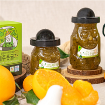 제주 차선물세트 설렘이가득한 한라봉 천혜향 레드향 황금향 풋귤 오미자 백년초 댕유자 하귤, 제주 액상차 520g, 풋귤차