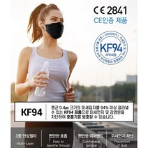 솔래 FDA승인 식약처허가 kf94 3D 마스크 1매입(대형)x100매 블랙