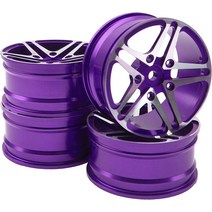 ShareGoo 금속 휠 림 RC 12mm 육각 허브 1/10 RC 드리프트 온로드 레이싱 투어링 휠 림 HSP Tamiya Kyosho, 04 퍼플.
