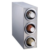 테이크아웃 디스펜서 스테인레스 컵 푸셔 카페 패스트푸드 음료컵 거치대 길이 580mm, 3홀