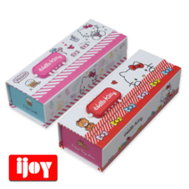 헬로키티 버튼 비밀 지함필통 2단 비밀번호, 색상랜덤