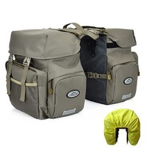 ZTZ 자전거 랙 백 패니어 안장 가방 뒷좌석 트렁크(방수 롤업)(카모플라주), Gray