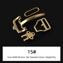WUTA 솔리드 황동 기병 버클 벨트 버클 연결 수동 DIY 가죽 공예 하드웨어 액세서리 리폼 수선, 015
