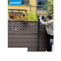 목재 플라스틱 조립식 휀스 펜스 담장 울타리, 적갈색 공 압출 나뭇결