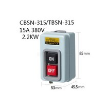 정션박스 스위치박스 전선연결 배관연결 BS216B 230B 211b AC220V 380V 3 상 시작 푸시 버튼 스위치 ONOFF 모터 제어 정지 1 개, CBSN or TBSN-315