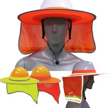 안전모용 햇빛 차단 그늘막 가리개 밴드 형광 주황색, 안전모용 그늘막-밴드형 (형광)