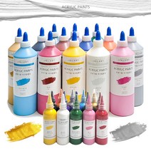 아크릴물감 대용량 전문가용 발색좋은 취미 화방 아크릴물감세트, 500ml_블랙