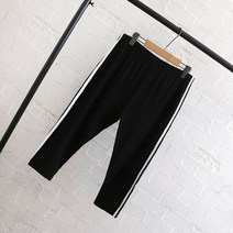 150Kg 플러스 사이즈 여성 여름 스트라이프 화이트 에지 스포츠 바지 5XL 6XL 7XL 8XL 9XL 캐주얼 코튼 하이 웨스트 탄성 레깅스