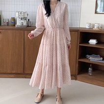 뮤즈 원피스)꽃무늬/플라워패턴/나염/프린팅/롱