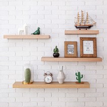 마켓리더 디자인 인테리어 벽걸이 무지주선반 40cm, 화이트