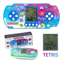 베비포 휴대용 레트로 테트리스 퍼즐 미니 오락 게임기, 혼합(본체+게임포함)