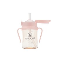 아키움 유아용 PPSU 원터치 빨대컵 200ml, 핑크, 1개