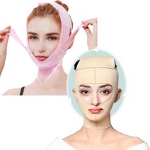 얼굴 브이라인 리프팅 밴드 처진 얼굴살 턱살 볼살 빼는법 얼굴 안면 비대칭교정 옆광대축소 이중턱 투턱 없애기, 통풍2중브이라인밴드 화이트