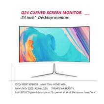 모니터 컴퓨터 4k 38인치 40인치 42인치 60인치 모니터24 27 인치 울트라 와이드 스크린 144Hz 1ms 커브 le, 01 white