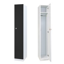 락카원 LPM 1단 1인용 락카장 사무용수납장 사무실수납장 개인캐비넷 목재옷장 락커, 전자키(매립형), 블루