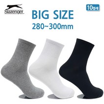 JP SOCKS 슬레진저 빅사이즈 남성스포츠 캐주얼 단목양말 10켤레