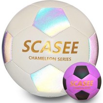 축구 레슨 SCASEE 글로우 축구공플래시 홀로그램, 4, BChange to Color Purple