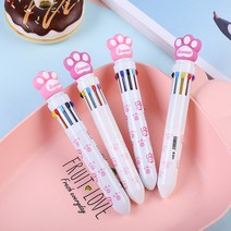 10색 볼펜 다색 캐릭터 멀티펜 필기구 노트 수첩 다이어리 꾸미기 문구 판촉물 기념품 선물, F 백조랜덤