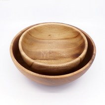 아카시아 원목 샐러드볼-요거트볼 나무 우드식기 믹싱볼, 1호 (21 x 9.8cm)