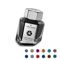 CARAN DACHE 12색상의 다양한..까렌다쉬 크로매틱스 만년필 병잉크 50ml 8011 009 코스믹 블랙, 1개, 잉크 색상