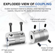 LR D D19L25 알미늄 탄성 권선 샤프트 커플러 모터 커넥터 6/7/8/9/10mm 골무 연한 CNC, 09 7mmX10mm