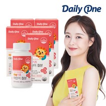 데일리원 전소민 베베키즈 어린이 철분 1800mg 60정, 5통