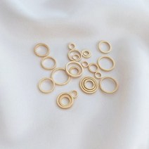 쥬얼리 만들기 부자재 diy 소품 24K 골드 컬러 도금 황동 폐쇄 링 20 개4MM 5MM 6MM 8MM 10MM 보석 액세서리 제작 용품