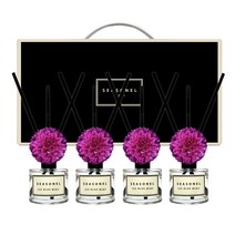 시즈넬 사계절 선물세트 디퓨저 50ml x 4p 메리골드 퍼플꽃, 아이스 블루 민트향