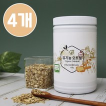 휴나인 100% 순수 국산 친환경 유기농 압착 귀리 오트밀, 330g, 4개