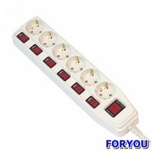 ForU574 써보니 6구접지개별스위치멀티탭 M 박스 15개 전기용품 생활용품 개별스위치