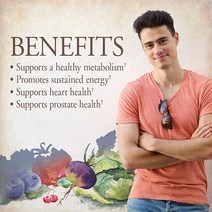 lofty최신 Garden of Life mykind Organics 남성을 위한 전체 식품 종합 비타민 120정 남성 건강 및 웰빙을 비건 미네랄 인증된 유기농 멀티, [02] 120ct