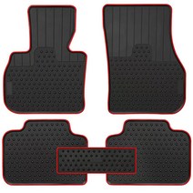 Lwope 자동차 바닥 매트 맞춤형 핏 미니 쿠퍼 컨트리맨 F60 20172023 블랙 고무 전천후 라이너 튼튼한 무취, 2017-2023 F60 floor mats, Red