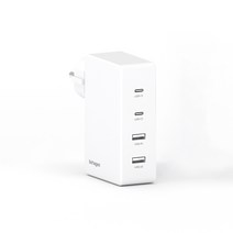 비하겐 148W GaN PPS PD QC4.0 접지 멀티 4포트 고속충전기 노트북 맥북 어댑터, 화이트, 1개