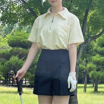 여성 골프 여름 반바지 핀턱 바지 3부 테니스 골프복