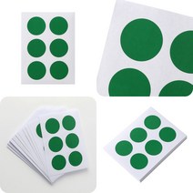 마트498 30MM 컬러 원형 스티커 60매 그린 사무실비품 라벨스티커 교회 동그라미 다꾸 어린이집