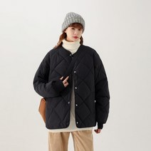 ModelOne 겨울 마름거 칼라 없음 쇼트 패딩