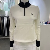 엘르골프 [2001안양점] 에리&소매 배색 반집업 스웨터