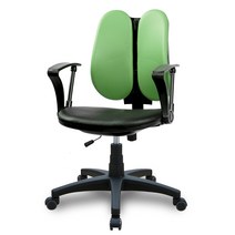 체어빌 스마트회전A 고급형 사무용의자 블랙 인조가죽, 그린