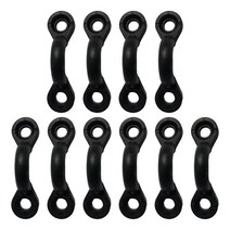 10 Pcs 카약 아일렛 타이 다운 루프 키트 번지 키트 데크 리깅 플라스틱, 검은색, 나일론
