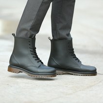 명품레인부츠 가벼운장화 여성장화 남성용 레인 부츠 블랙 첼시 부츠 남성용 레이스 업 방수 앵클 부츠 비오는 날 남성 신발 레인 부츠