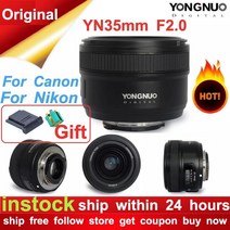 YONGNUO-YN35mm F2.0 f2n렌즈 YN50mm F1.8 Nikon F 마운트 D7100 D3200 D90 DSLR 카메라 용 Canon 용, 50mm F1.8 canon